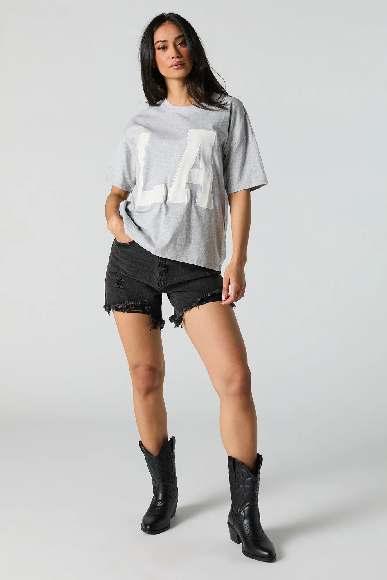 LA Twill Embroidered Graphic T-Shirt sold by Urban Planet product image thumbnail 3