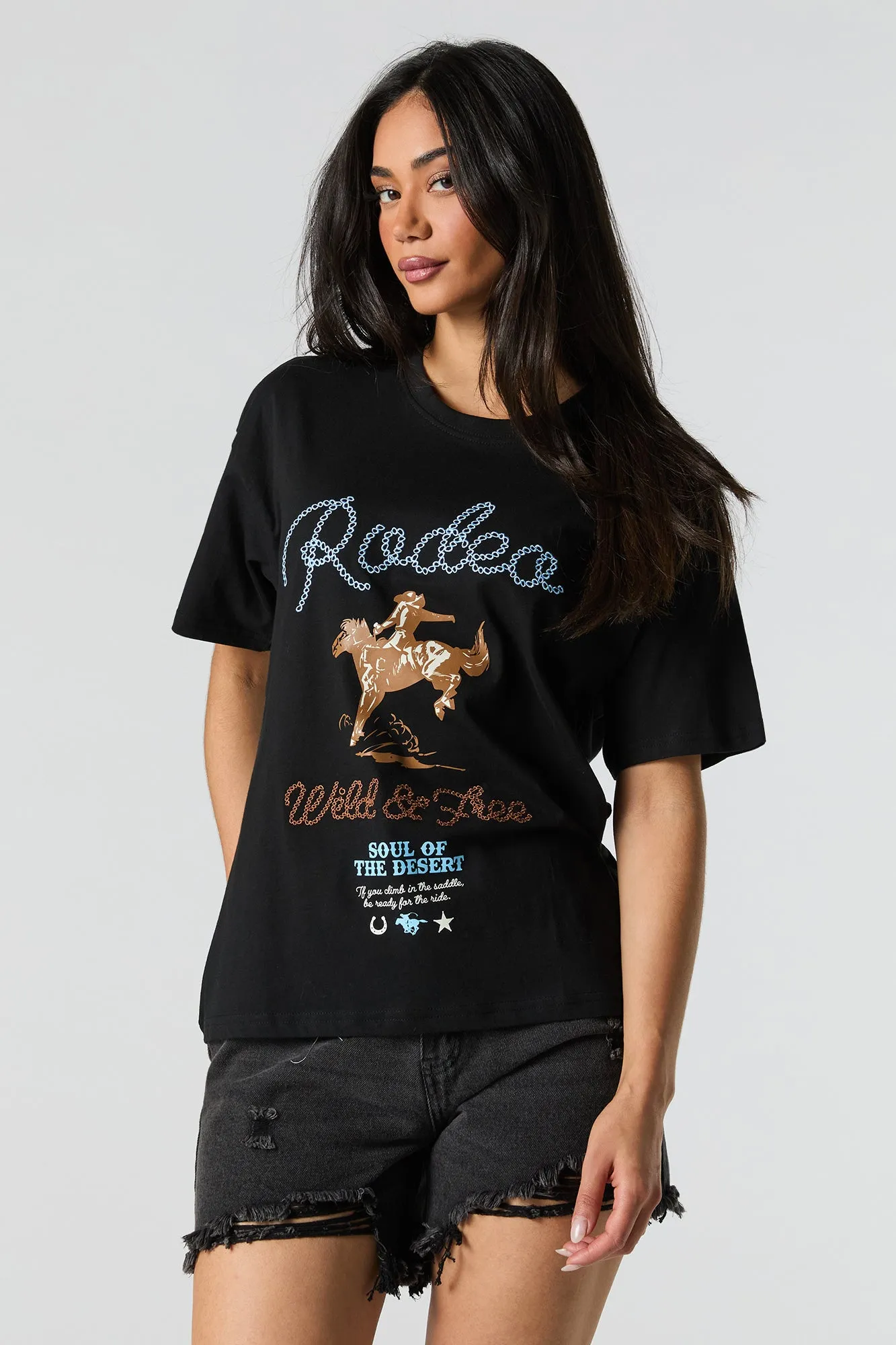 T-shirt à imprimé Rodeo sold by Urban Planet