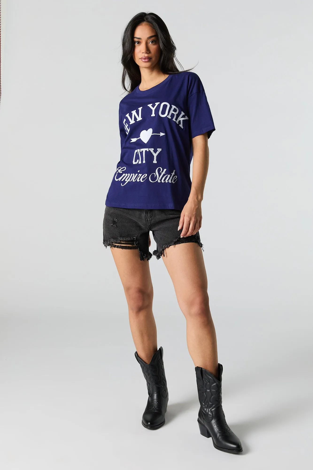 T-shirt avec motif brodé New York Empire State sold by Urban Planet product image thumbnail 3