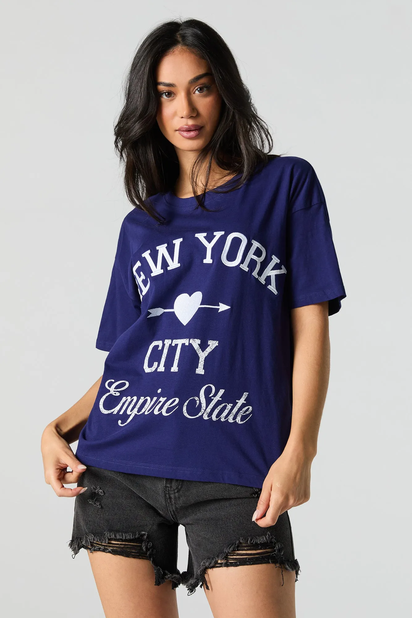 T-shirt avec motif brodé New York Empire State sold by Urban Planet