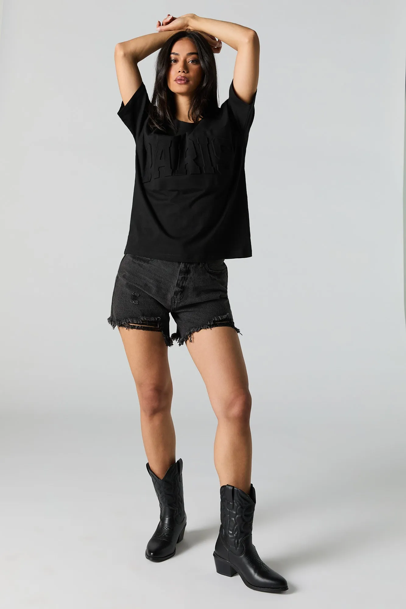 T-shirt avec motif Paris embossé sold by Urban Planet product image thumbnail 3