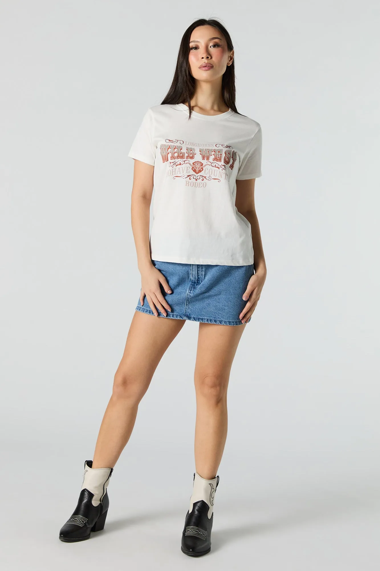 Wild West Rhinestone Graphic T-Shirt sold by Urban Planet product image thumbnail 3