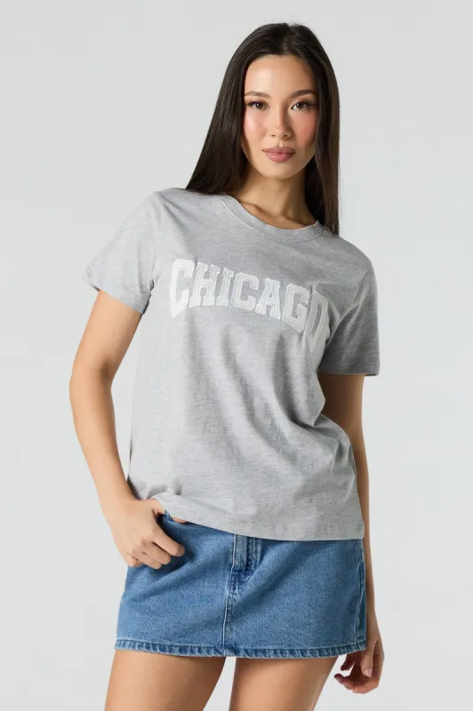 Chicago Twill Embroidered T-Shirt sold by Urban Planet