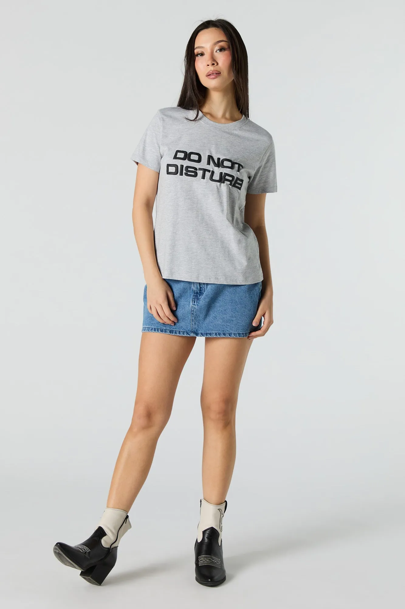 Do Not Disturb Puff Print T-Shirt sold by Urban Planet product image thumbnail 3