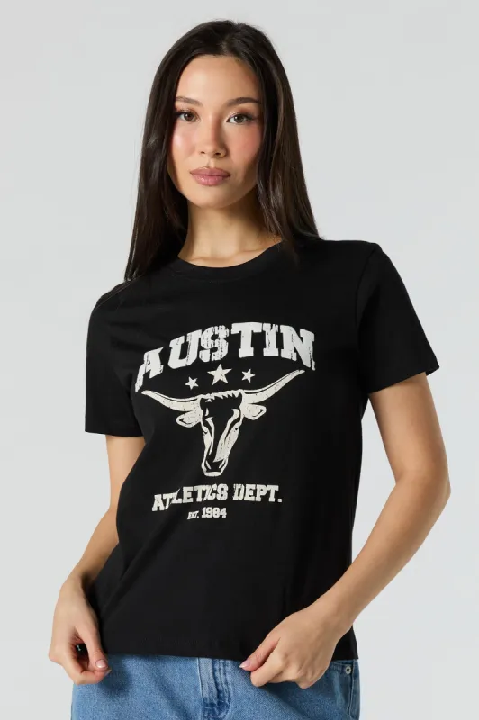 T-shirt à imprimé Austin Athletics Dept sold by Urban Planet
