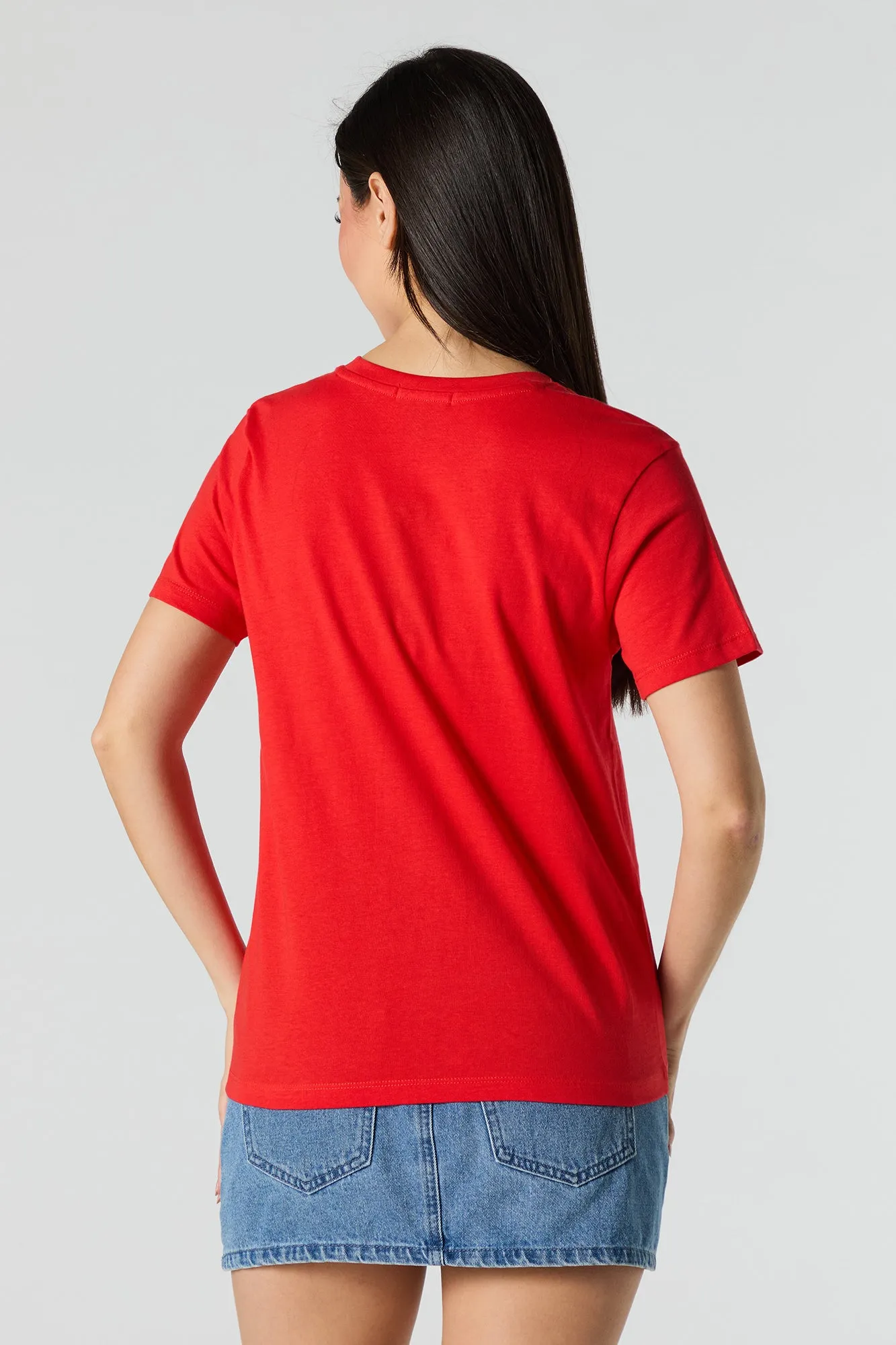 T-shirt gris à imprimé Bow sold by Urban Planet product image thumbnail 2