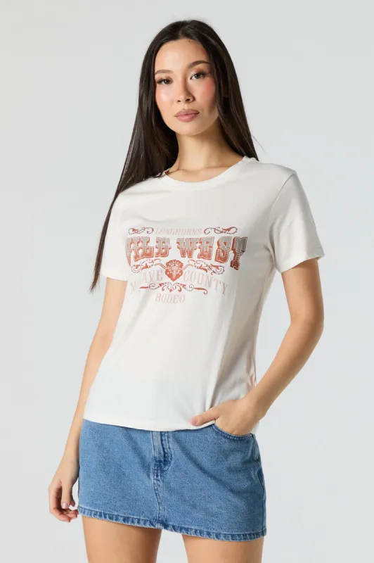 T-shirt à imprimé Wild West avec pierres du Rhin sold by Urban Planet