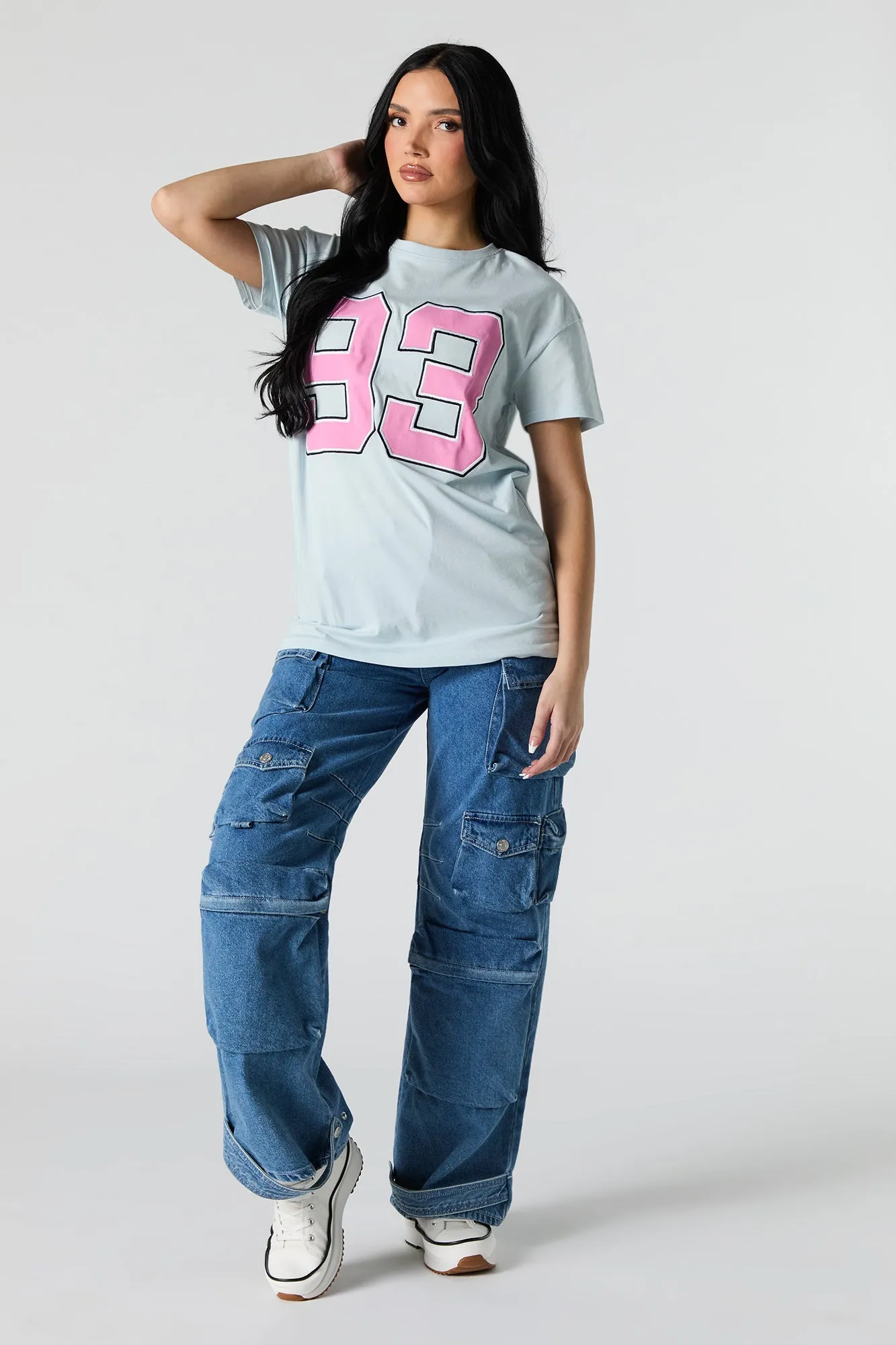 93 Twill Embroidered Graphic T-Shirt sold by Urban Planet product image thumbnail 3