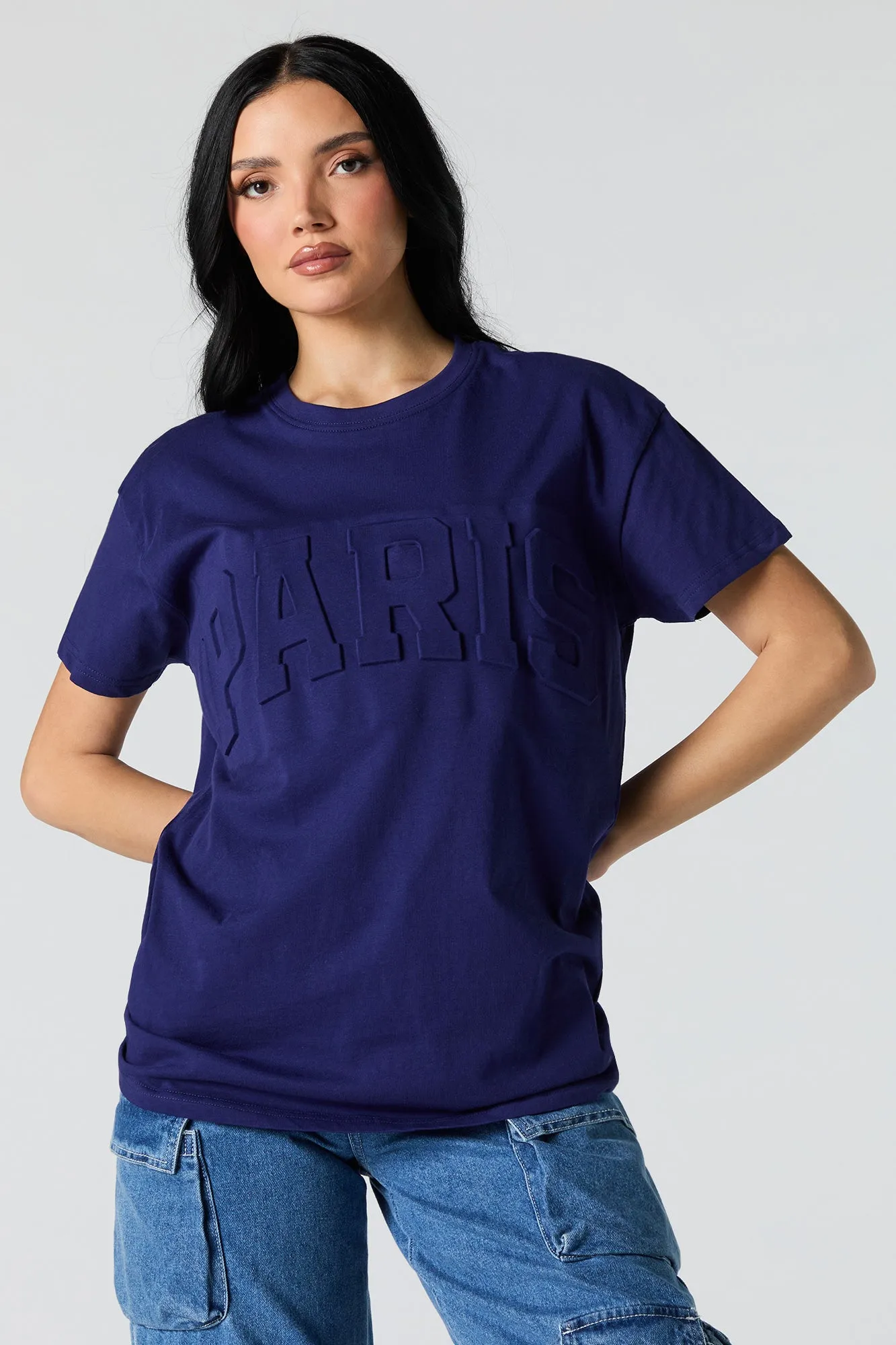 Paris Embossed T-Shirt sold by Urban Planet