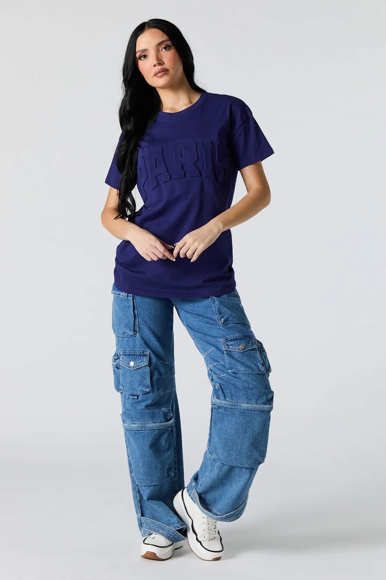 Paris Embossed T-Shirt sold by Urban Planet product image thumbnail 3