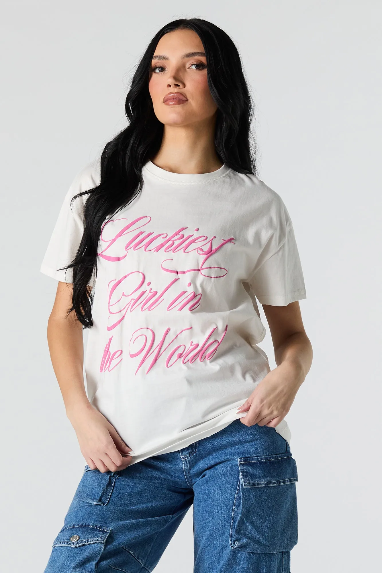Luckiest Girl in the World Graphic T-Shirt sold by Urban Planet