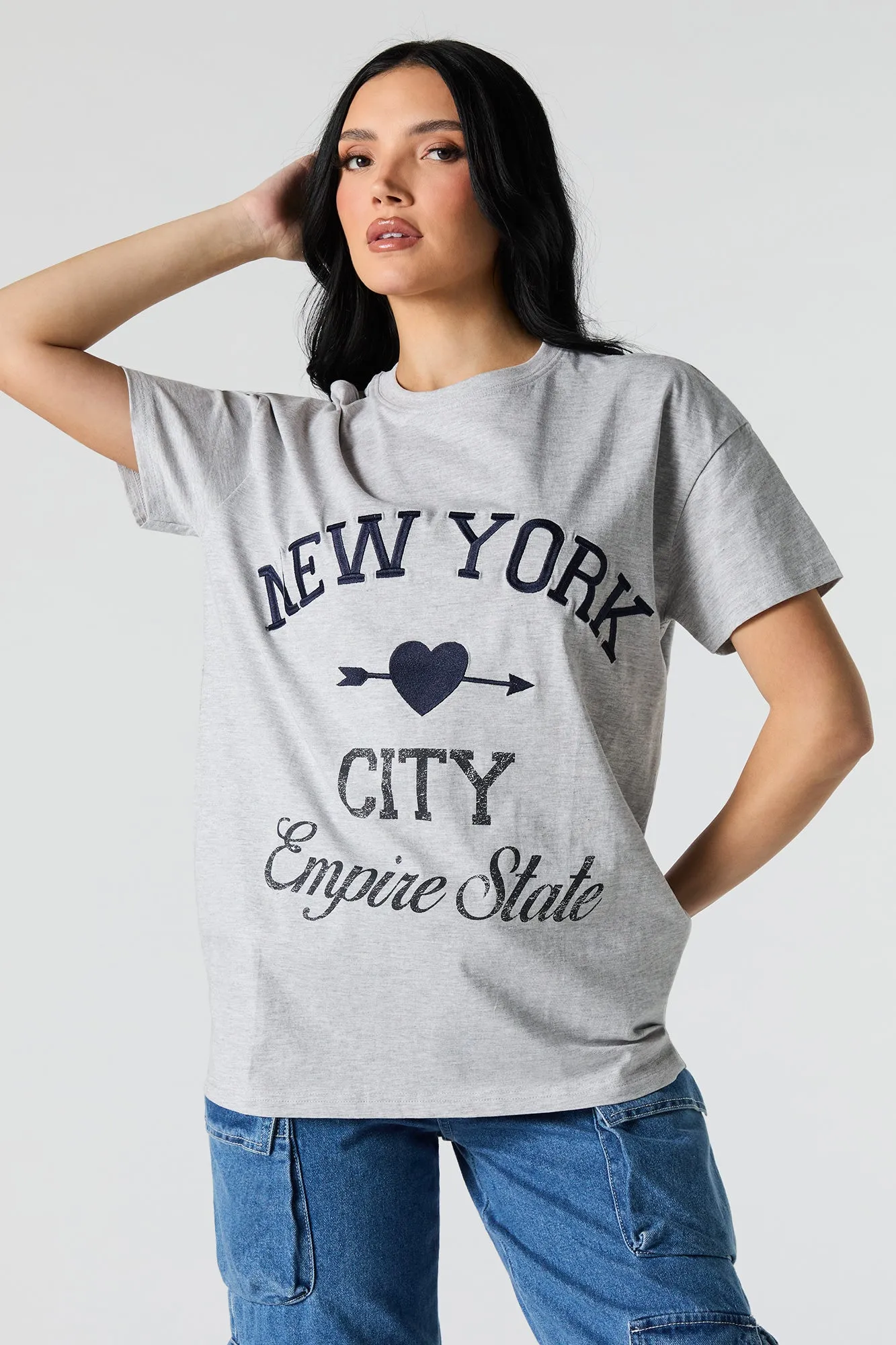 New York Empire State Embroidered T-Shirt sold by Urban Planet