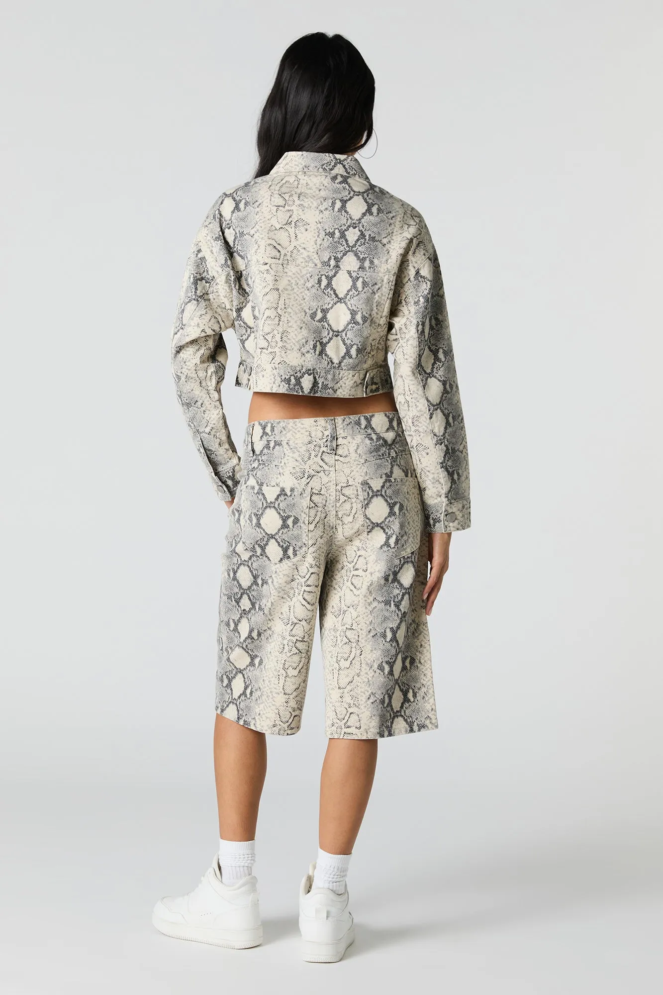 Jean-short en denim imprimé sold by Urban Planet product image thumbnail 3