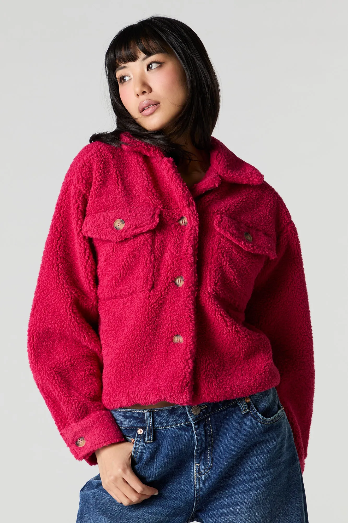 Faux Fur Shacket sold by Urban Planet