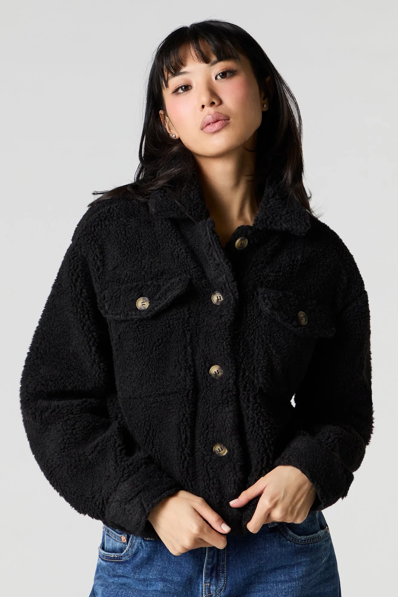 Faux Fur Shacket sold by Urban Planet product image thumbnail 4