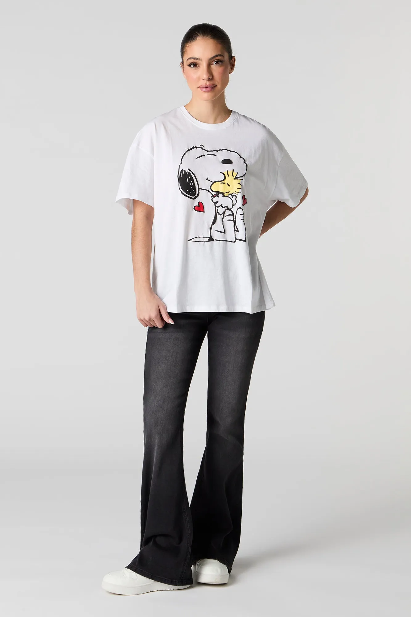 Valentines Snoopy Graphic Boyfriend T-Shirt sold by Urban Planet product image thumbnail 3