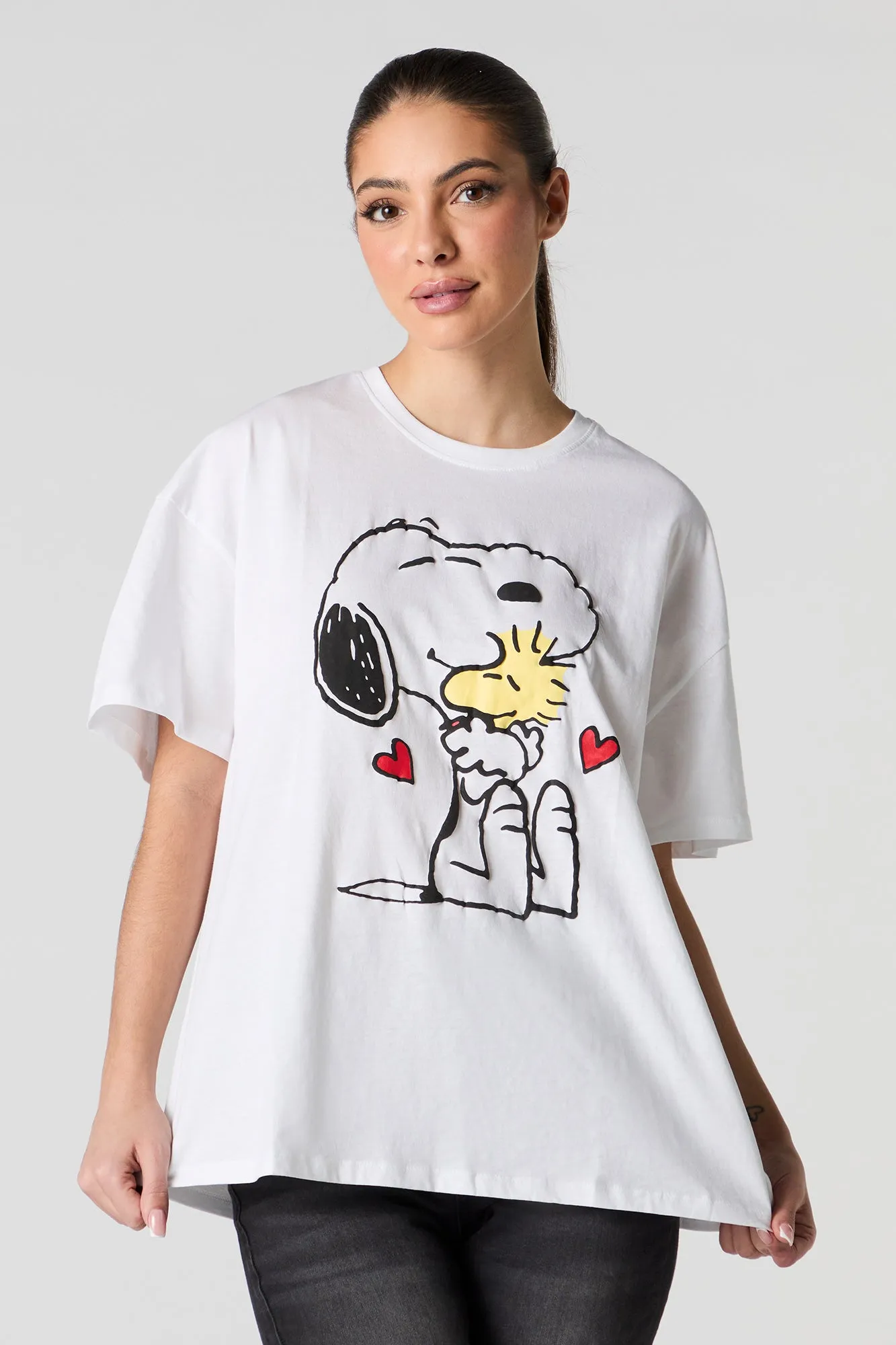 Valentines Snoopy Graphic Boyfriend T-Shirt sold by Urban Planet