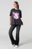 T-shirt coupe garçonne à imprimé Angel Valentin sold by Urban Planet