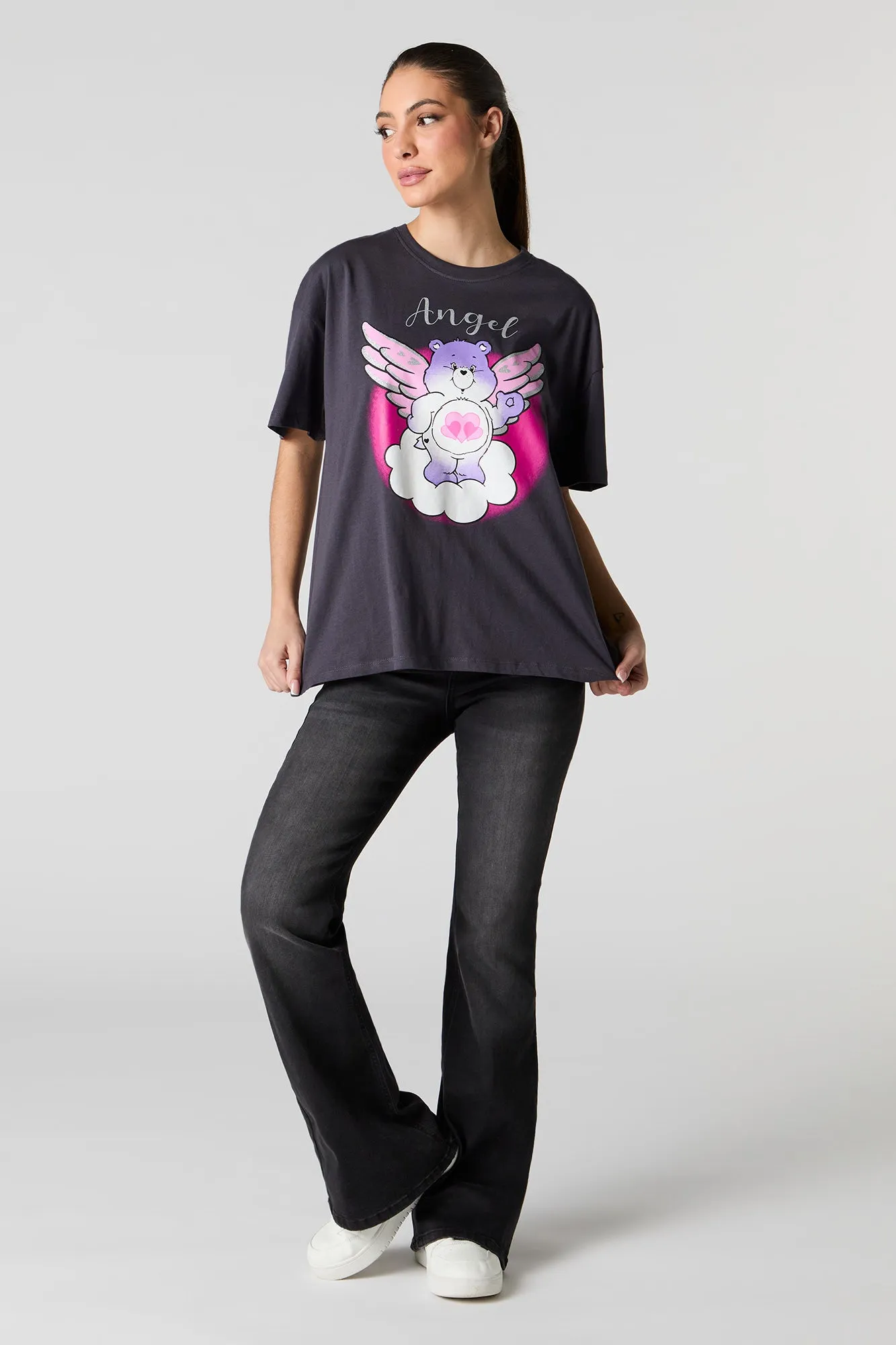 T-shirt coupe garçonne à imprimé Angel Valentin sold by Urban Planet product image thumbnail 3