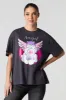 T-shirt coupe garçonne à imprimé Angel Valentin sold by Urban Planet