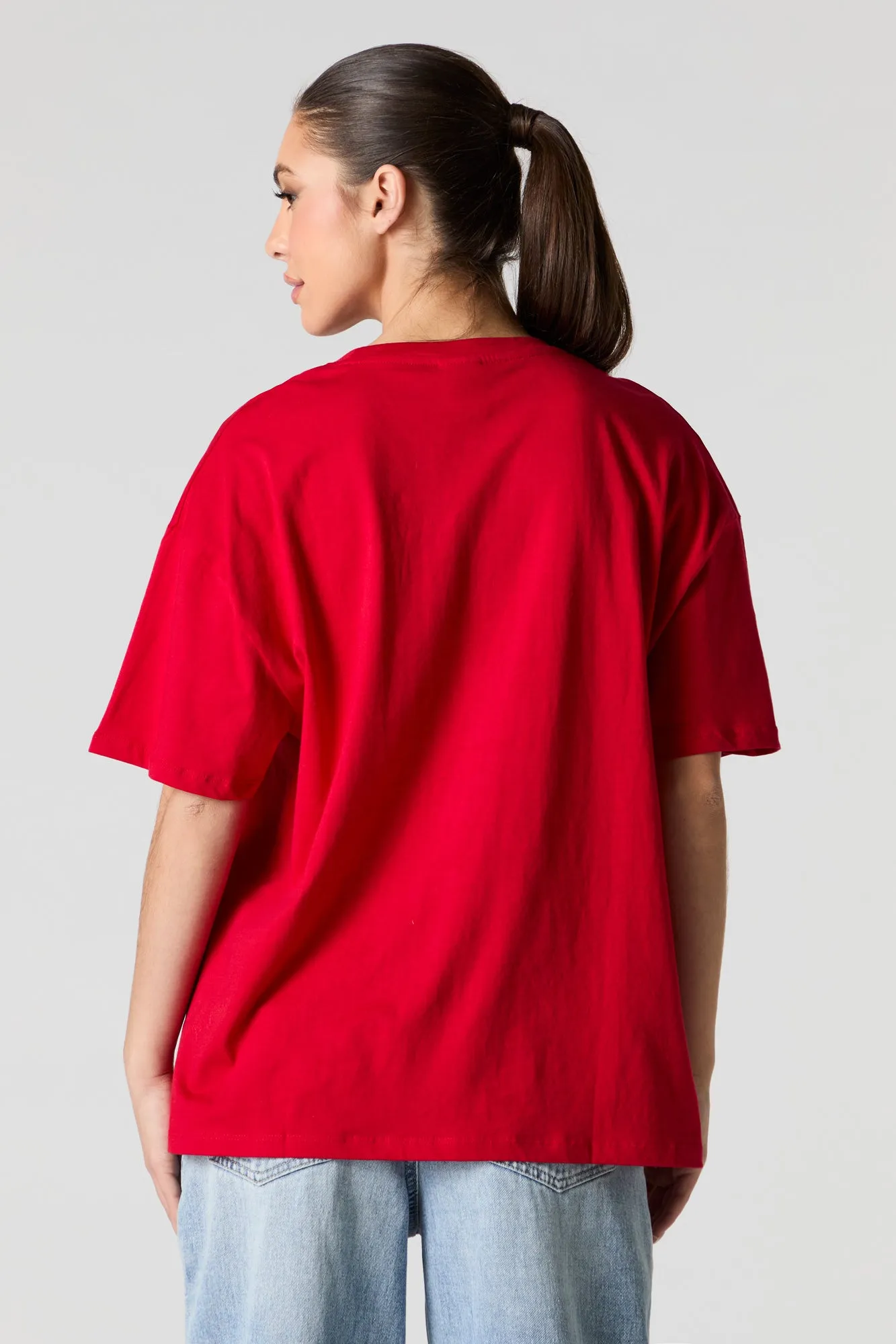 Valentines Anywhere With You Hello Kitty Graphic Boyfriend T-Shirt sold by Urban Planet product image thumbnail 2