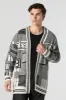 Jacquard Knit Open Front Cardigan sold by Urban Planet