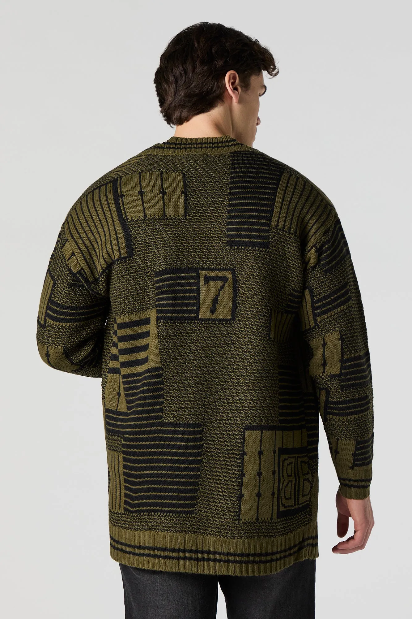 Cardigan en tricot jacquard ouvert sold by Urban Planet product image thumbnail 5