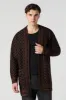 Checkered Knit Open Front Cardigan sold by Urban Planet