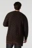 Checkered Knit Open Front Cardigan sold by Urban Planet