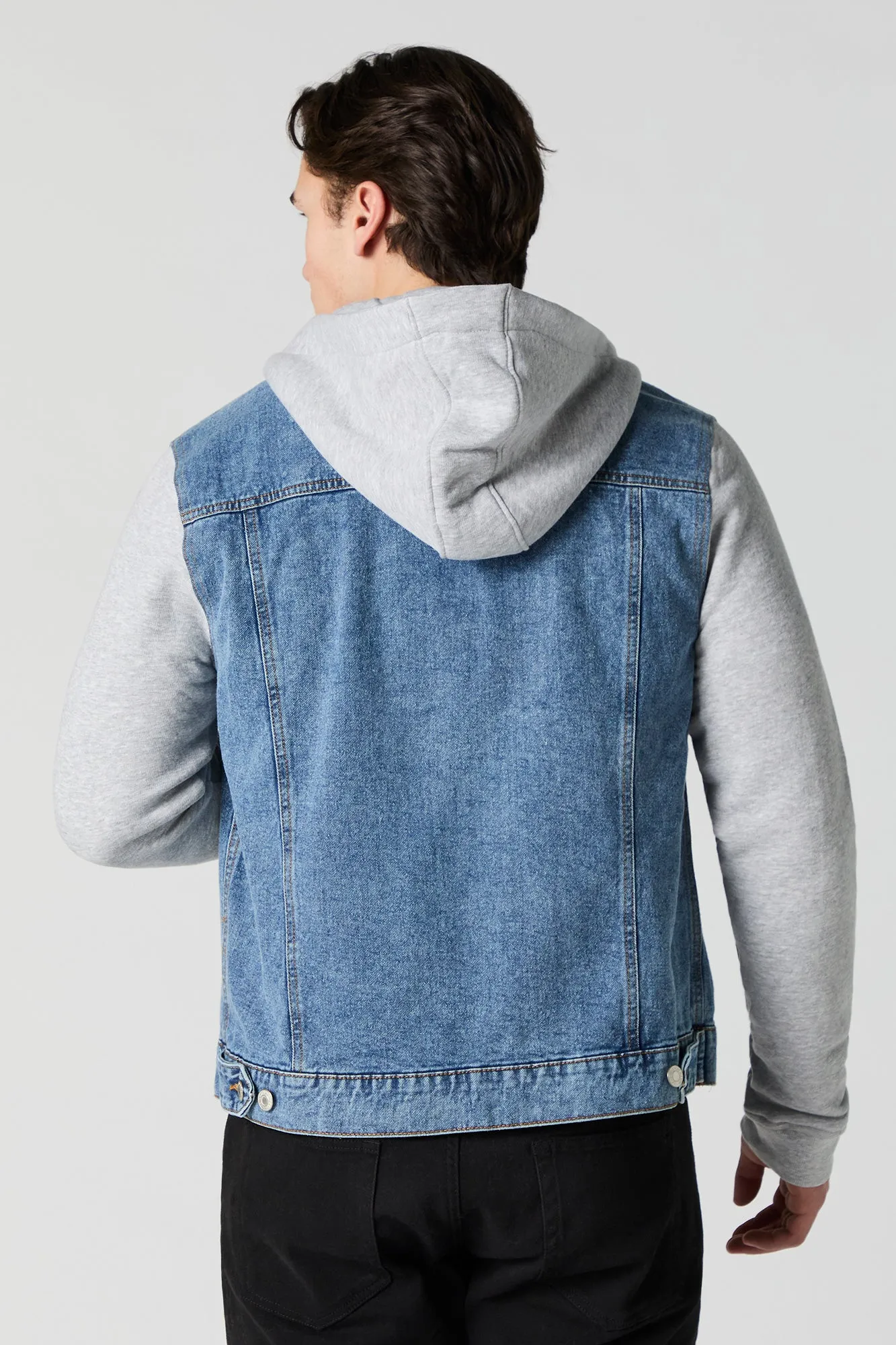 Jacket en denim à capuchon en molleton sold by Urban Planet product image thumbnail 2