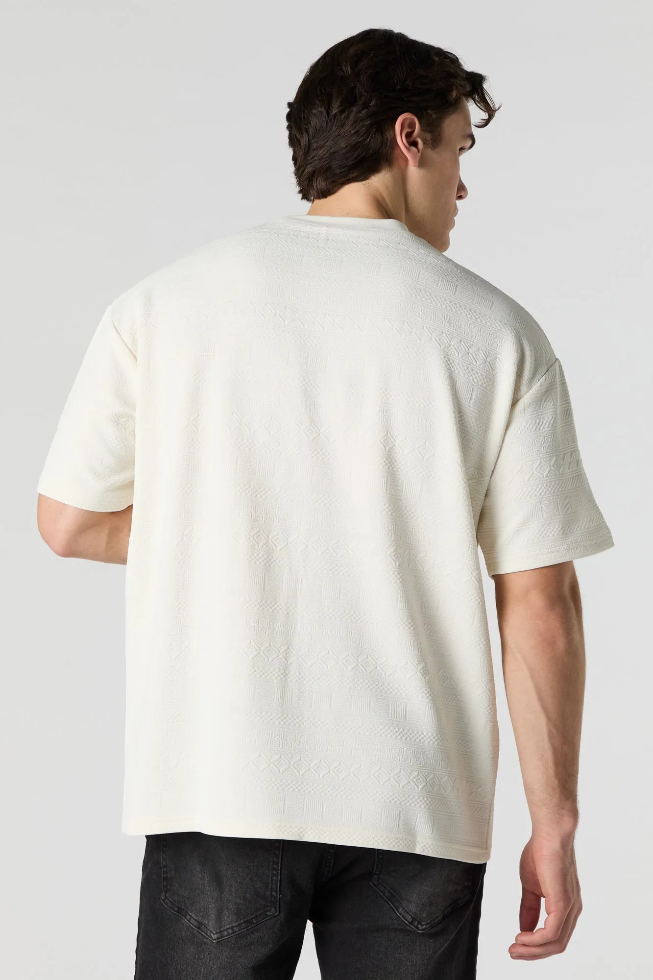 Geo Textured Relaxed T-Shirt sold by Urban Planet product image thumbnail 2