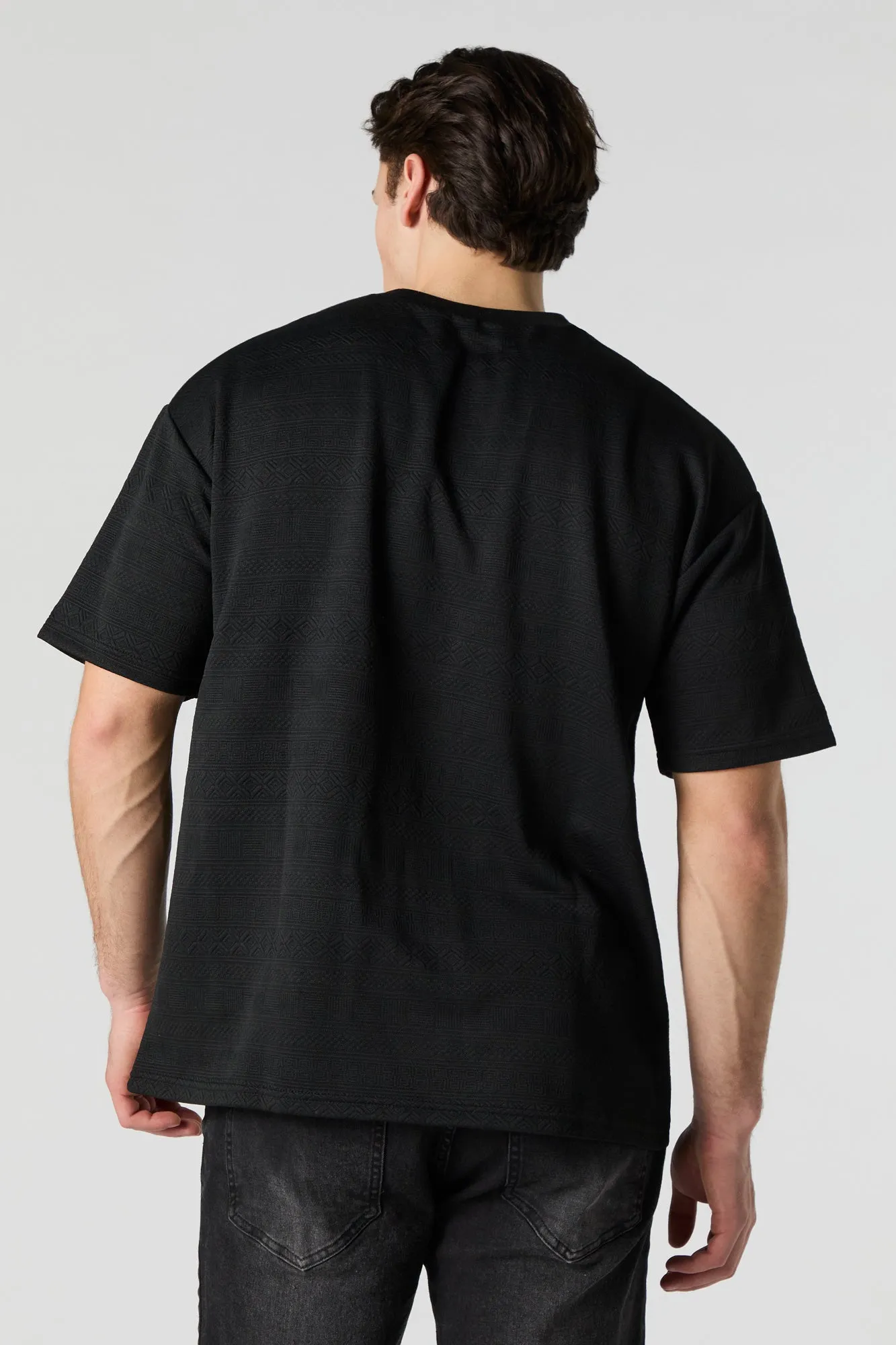 Geo Textured Relaxed T-Shirt sold by Urban Planet product image thumbnail 5