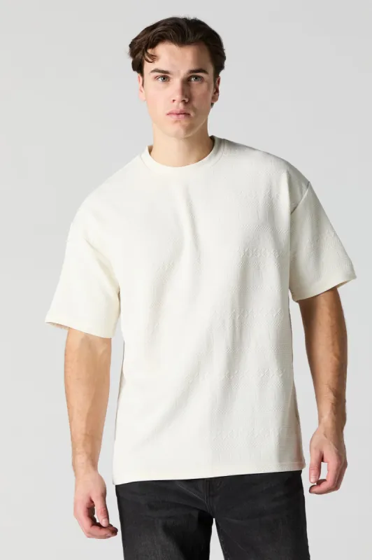 T-shirt texturé ample à imprimé géométrique sold by Urban Planet