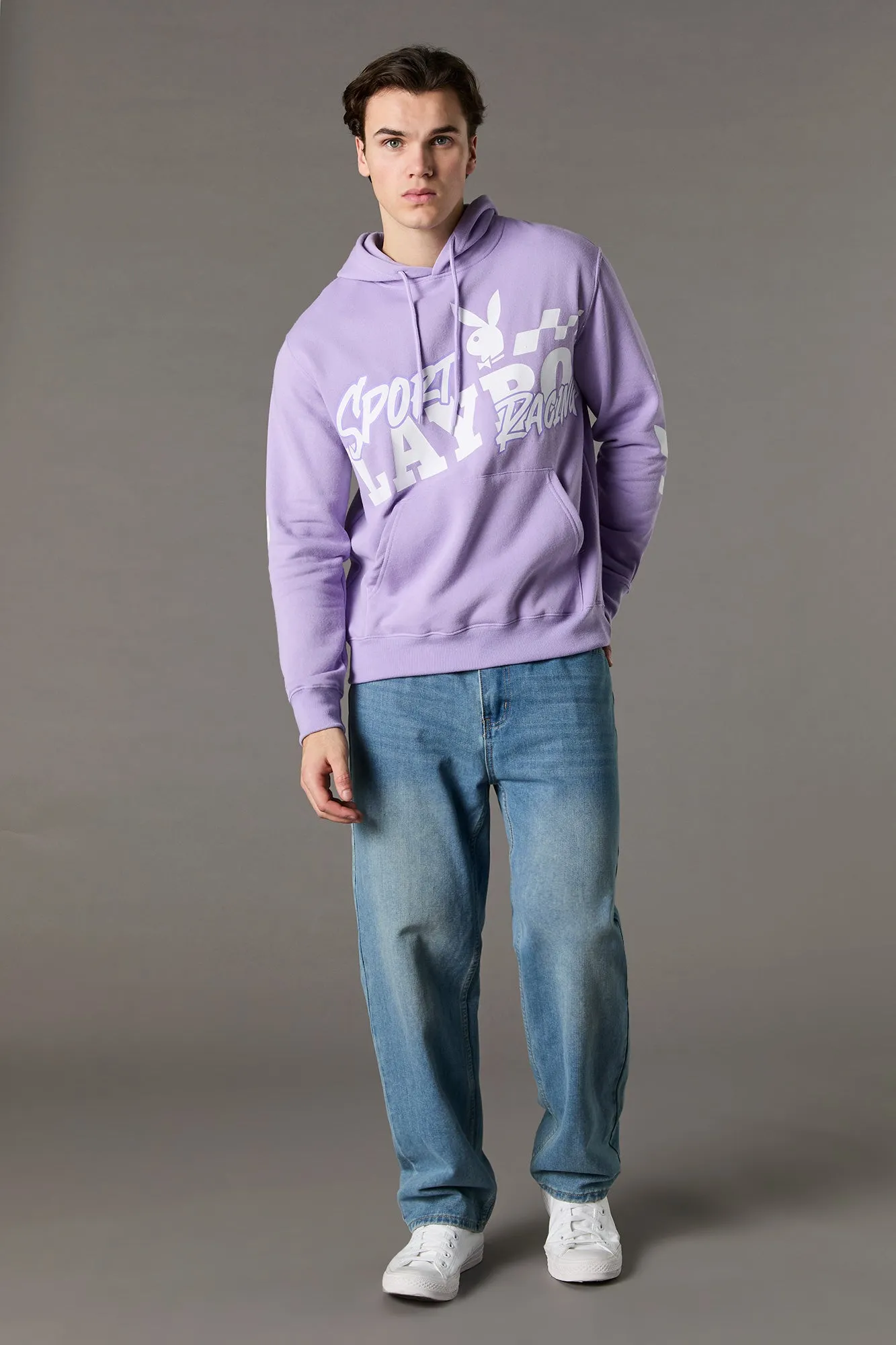 Playboy Sport Racing Graphic Fleece Hoodie sold by Urban Planet product image thumbnail 3