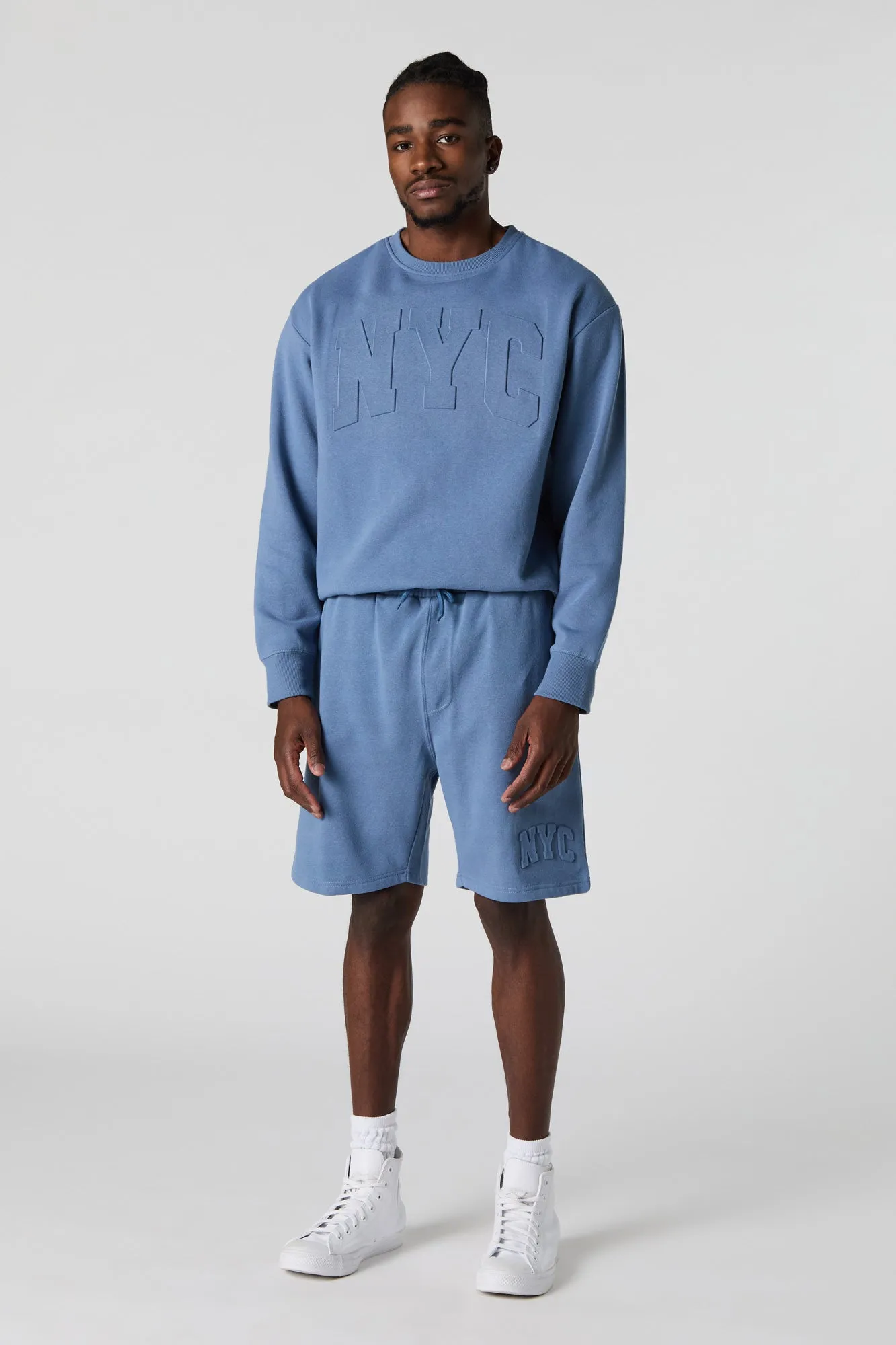 City Embossed Fleece Short sold by Urban Planet product image thumbnail 2