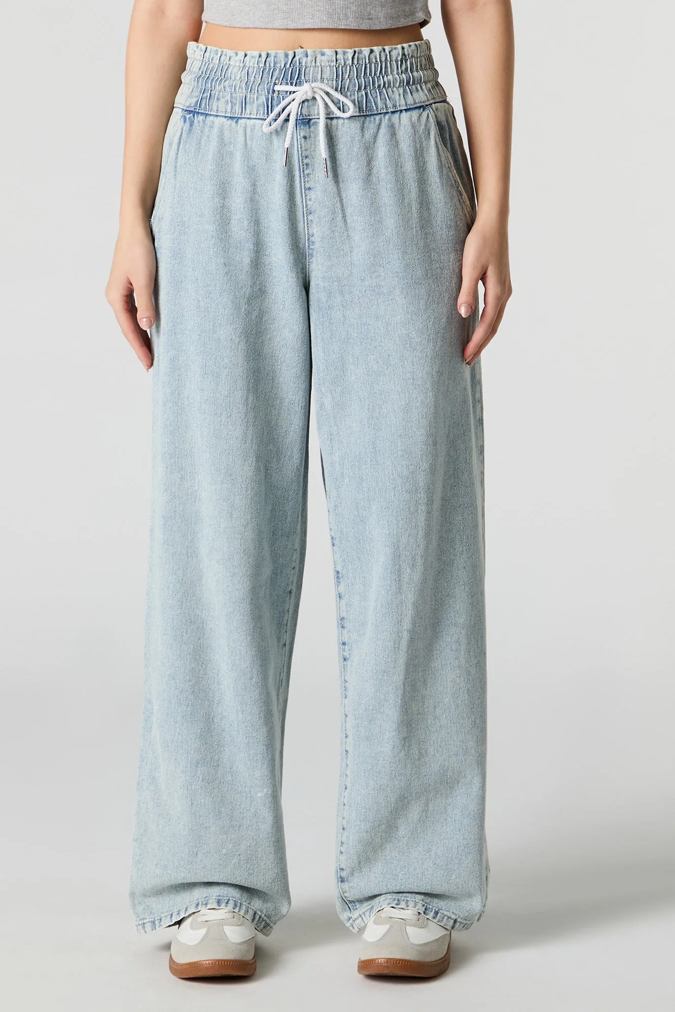 Drawstring Wide Leg Jean sold by Urban Planet product image thumbnail 5