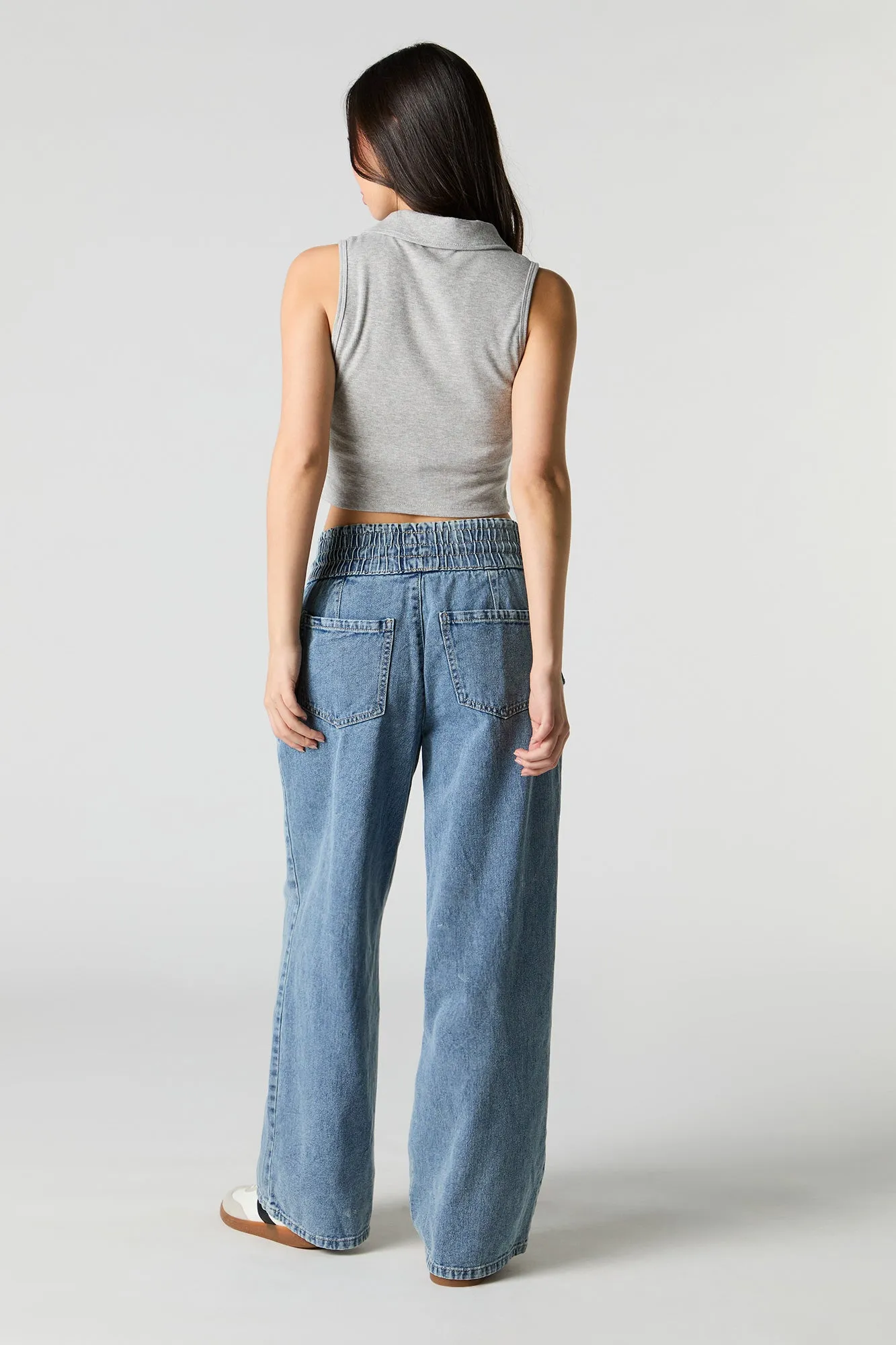 Drawstring Wide Leg Jean sold by Urban Planet product image thumbnail 3