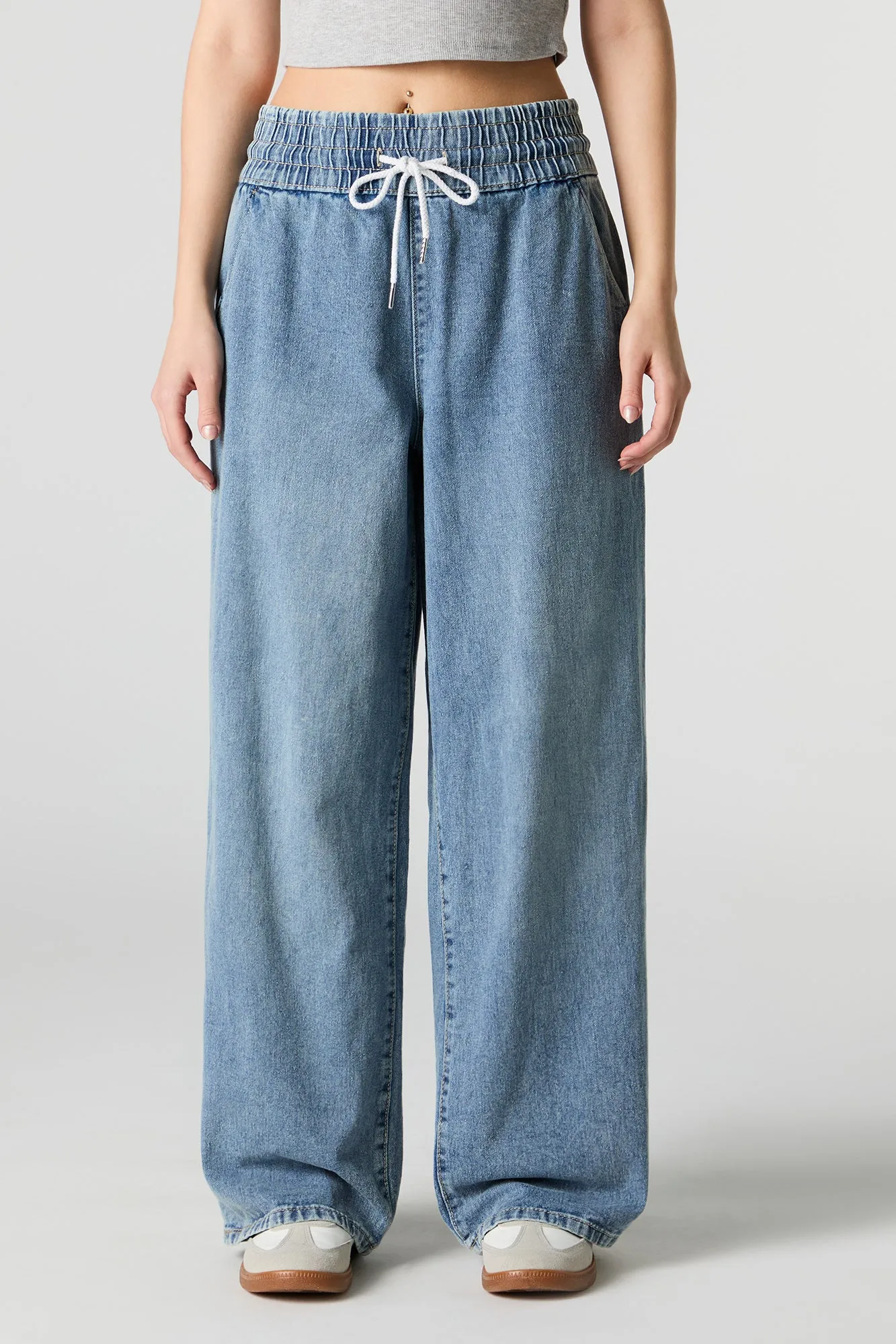 Drawstring Wide Leg Jean sold by Urban Planet product image thumbnail 2