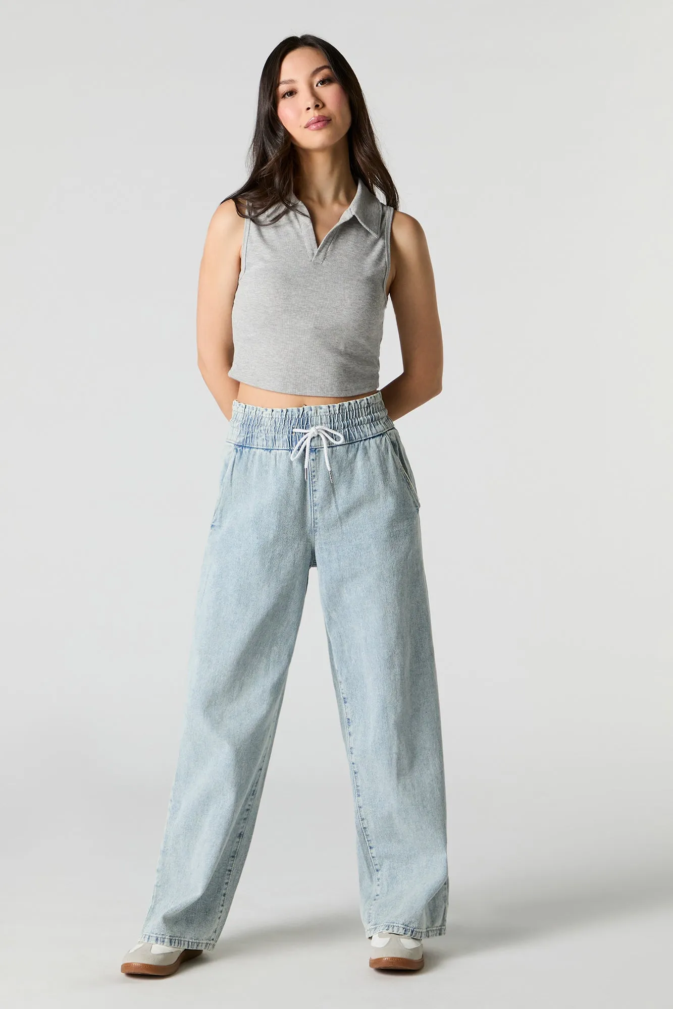 Drawstring Wide Leg Jean sold by Urban Planet product image thumbnail 4