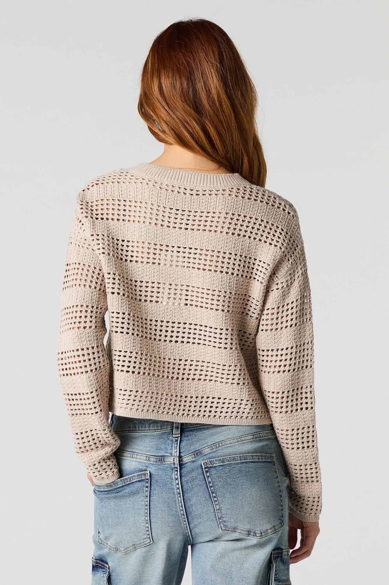 Chandail en tricot ouvert ras du cou sold by Urban Planet product image thumbnail 2