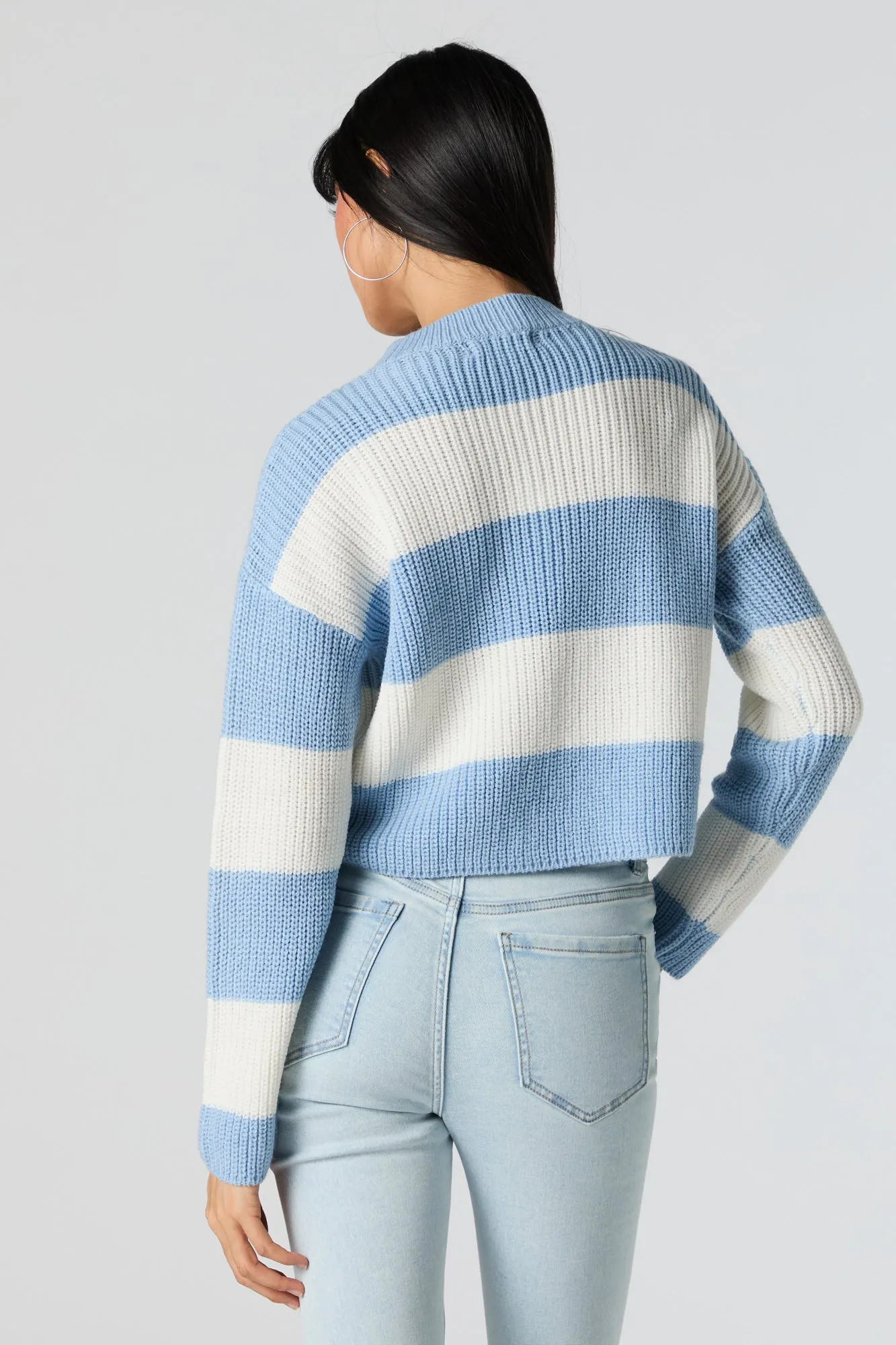 Striped Crew Neck Knit Sweater sold by Urban Planet product image thumbnail 2