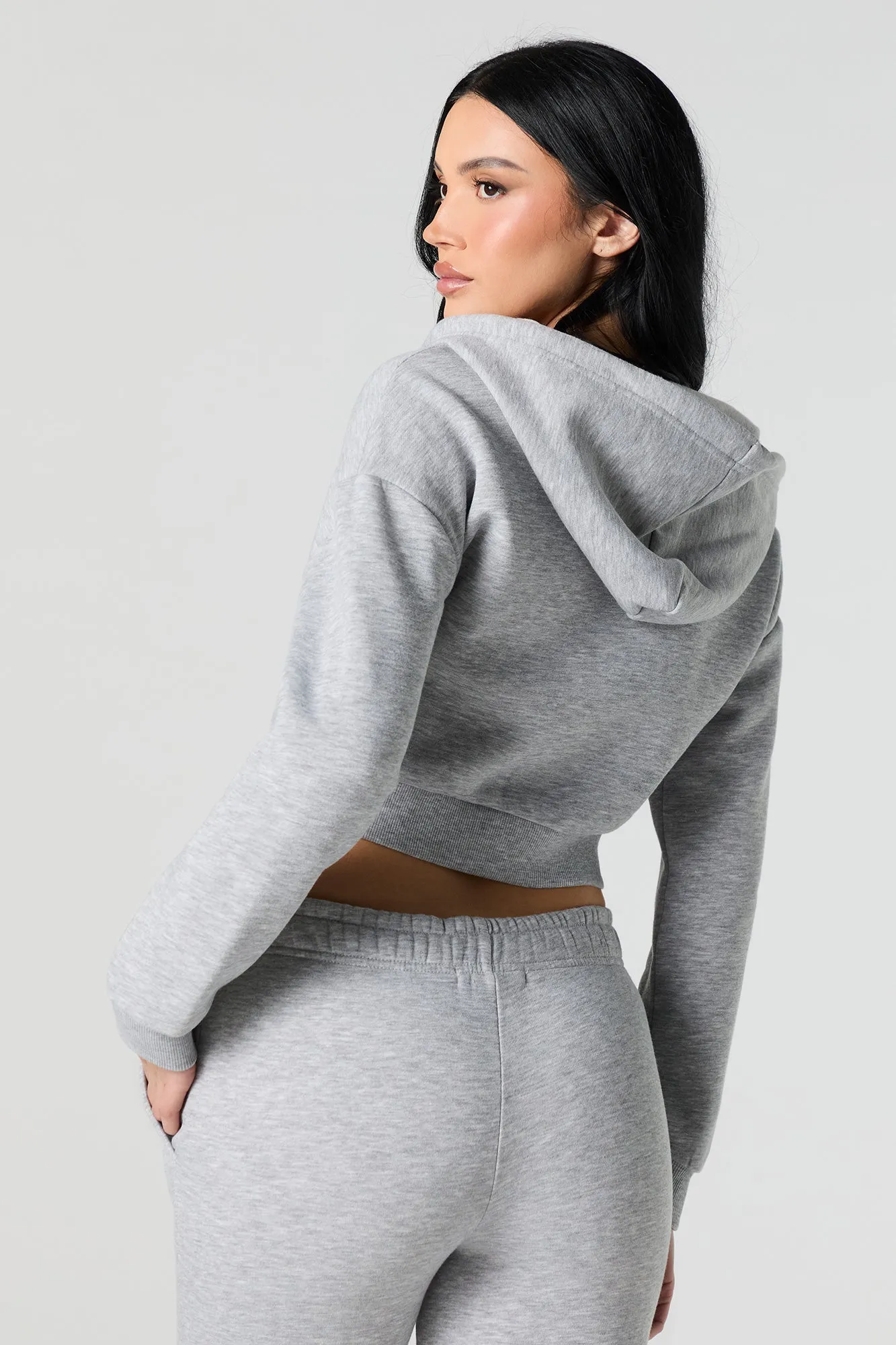 Zip-Up Crop Hoodie sold by Urban Planet product image thumbnail 2