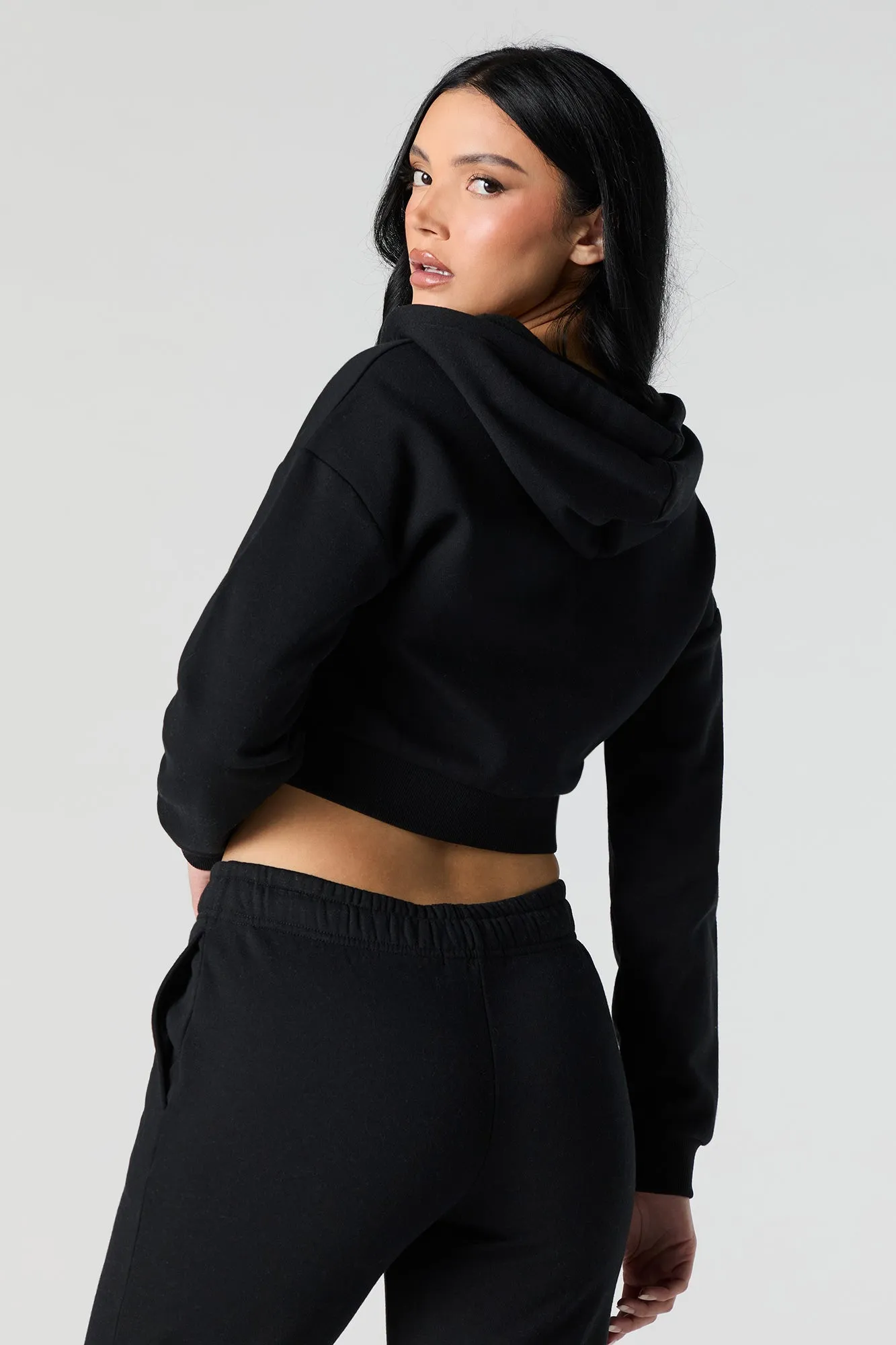 Zip-Up Crop Hoodie sold by Urban Planet product image thumbnail 5