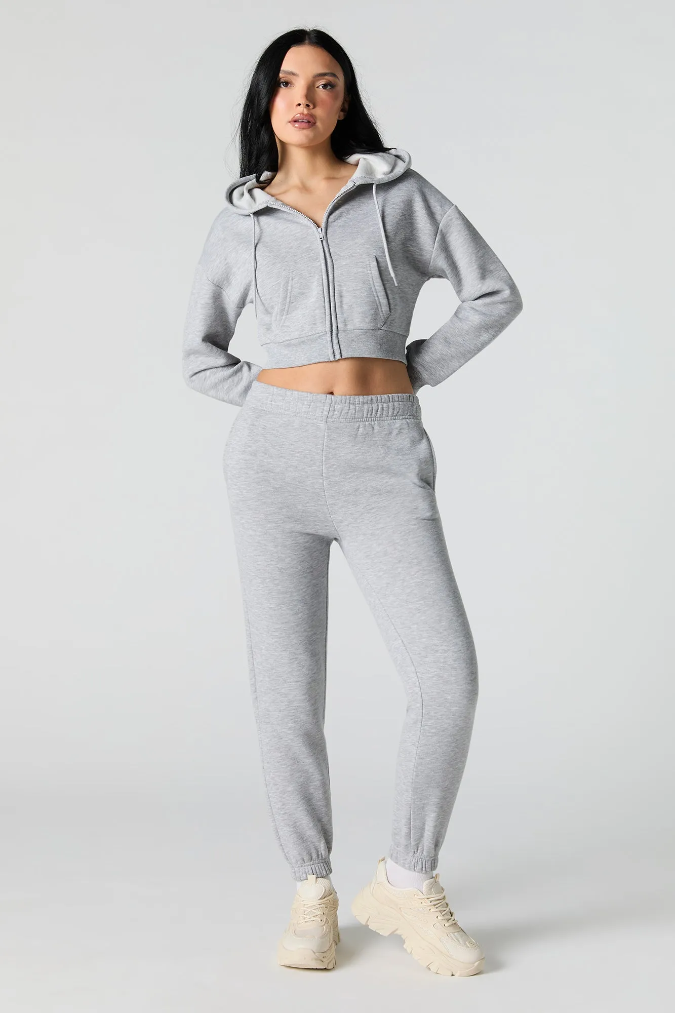 Zip-Up Crop Hoodie sold by Urban Planet product image thumbnail 3