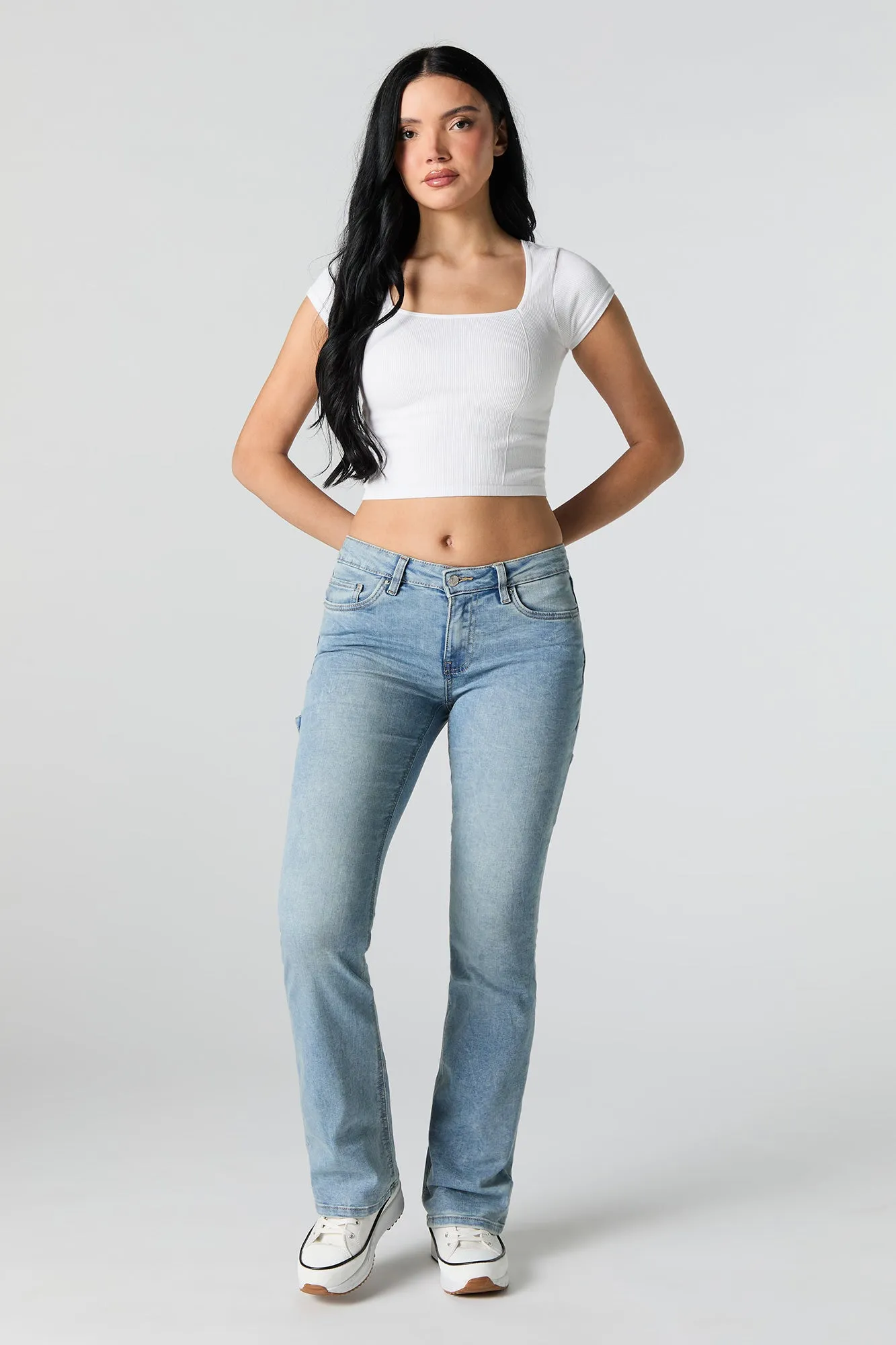 Flare Leg Jean sold by Urban Planet