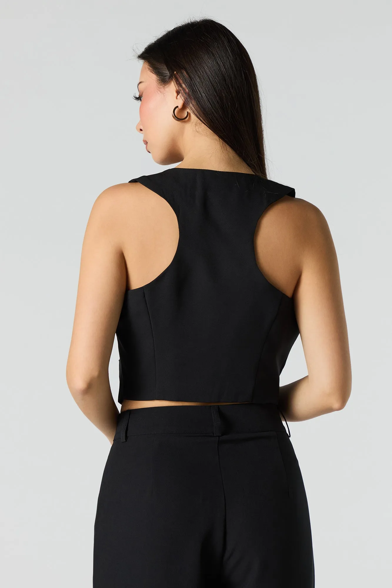 Cropped Button-Up Vest sold by Urban Planet product image thumbnail 5