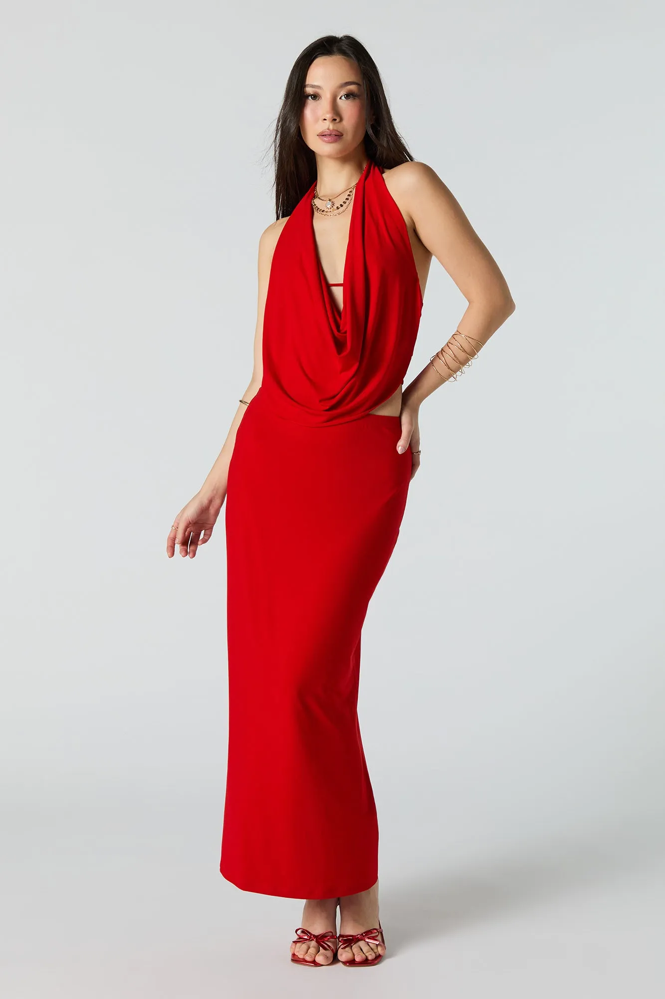 Cowl Halter Neck Tank sold by Urban Planet product image thumbnail 3