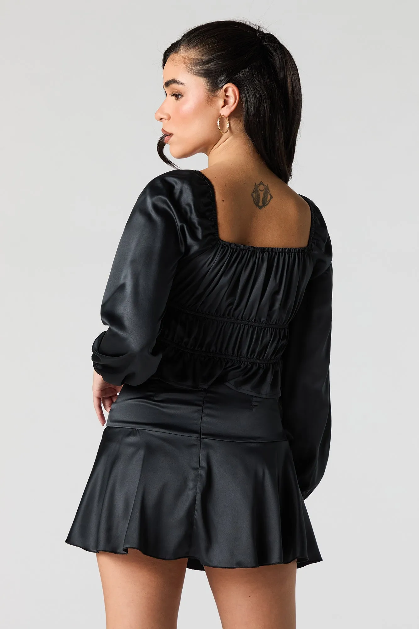 Minijupe en satin à taille coulissante sold by Urban Planet product image thumbnail 5