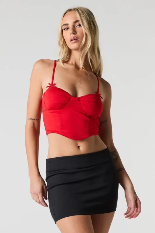 Camisole corset écourtée avec soutien-gorge intégré et boucle sold by Urban Planet