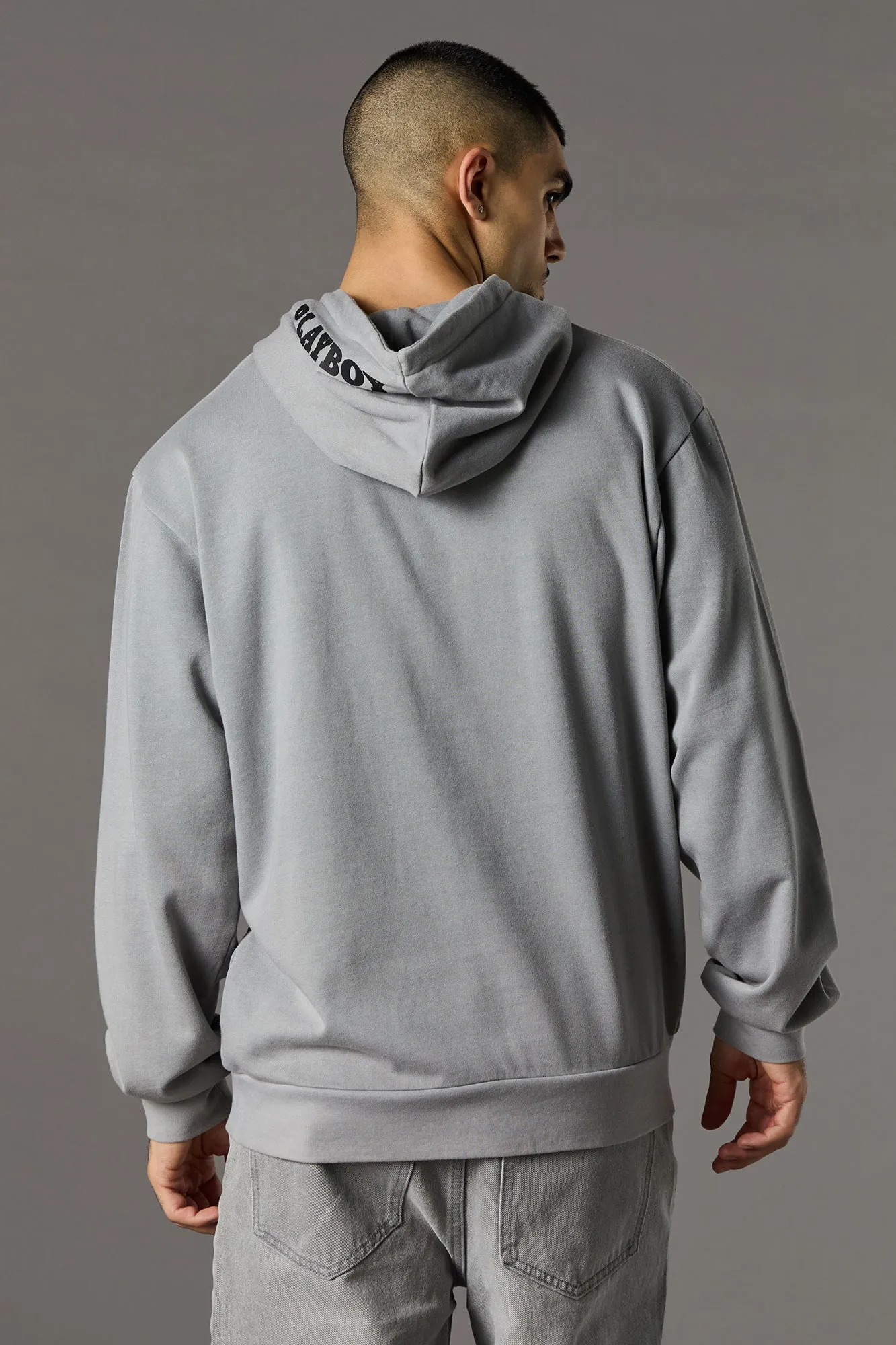 Haut à capuchon en molleton délavé à imprimé Playboy sold by Urban Planet product image thumbnail 2